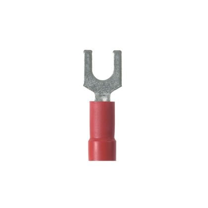 Çatal Terminali, vinil huni giriş, 22- 16 AWG, 8. damızlık boyutu, standart paket, yalıtımlı.