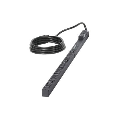 Dikey güç şeridi 30 A, 208V, 6 IEC C-13 ve 2 IEC Cı-19 kapları, iki RJ12 uzaktan çevresel bağlantı noktaları RJ-45 Ethernet portu, bir araya papatya zinciri birime bir yer-uydu bağı noktası, iki adet 20 bir çift kutuplu manyetik şalter / -kapalı entegre a