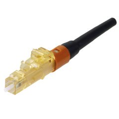 Anahtarlı LC Dubleks OptiCam OM1 Bağlayıcı (Anahtarlı E Turuncu) 900um Siyah çizme ile önceden Cilalı