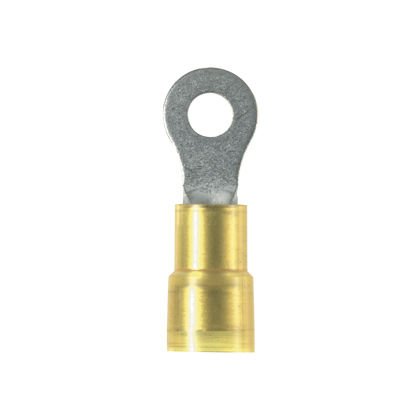 Halka terminal, 12 - büyük tel O.D. 10 AWG, 1/4'' saplama boyutu, naylon izole genleşmiş yalıtım