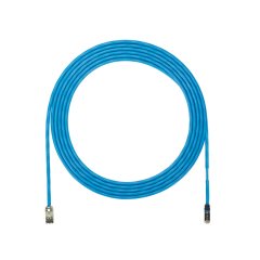 Kategori 6A FTP, katı, yükseltici, TX6 ™ PLUS Korumalı Modüler Tak, Mavi, 35 ft Mini-Com® TX6 ™ PLUS Korumalı Jack Modult ile mavi kablo.