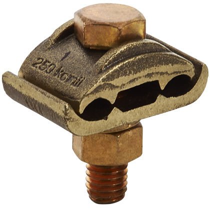 Mekanik Topraklama Bağlayıcı, Bar 2 Kablolar, 300 kcmil - 500 kcmil, 1/2'' Stud