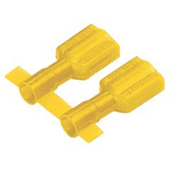 titreşime dayanıklı dişi bağlantı kesme kompresör pirinç ve kalay kaplama mesafesindedir. Bu tamamen san, naylon mahfaza içinde yalıtılmıştır. Bu 0.250 x 0.032'' bir sekme boyutuna sahiptir (6.3 x 0.8 mm) ve destekler 12-10 AWG (4,0-6,0 mm²) bir tel aralı