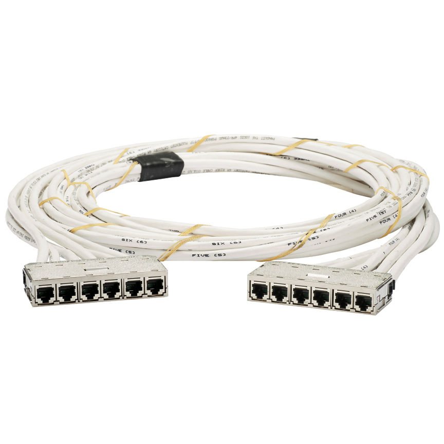 QuickNet Kablo Montaj her bir ucunda, 10 metre üzerinde TX6A 10Gig Korumalı Jack Modülleri dahil önceden sonlandırılmış kasetleri ile Kategorisi 6A S / FTP LSZH Cable yaptı.