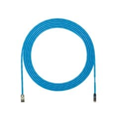 Kategori 6A FTP, katı, yükseltici, TX6 ™ PLUS Korumalı Modüler Tak, Mavi, 55 ft Mini-Com® TX6 ™ PLUS Korumalı Jack Modult ile mavi kablo.