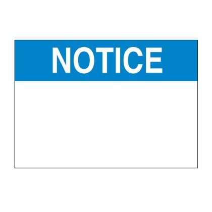 Mavi Termal transfer yazdırılabilir güvenlik etiketi, 4.00'' x 6.00'' (101.6mm x 152.4 mm), bildirim başlık polyester yapışkan / beyaz, 100 etiket / rulo, 1 rulo / paketi.