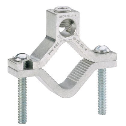 Alüminyum çift alan zemin kelepçe, GC tipi, sevk borusu ve su borusu boyutu 1 1/4'' - 1'' , 1/2'' - 2'' .