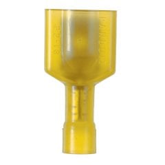 titreşime dayanıklı bir erkek bağlantı kesme sekme bakırdan yapılan ve nickel-plated.It tamamen san, naylon yuva içinde yalıtılmış ve parçalanır. Bu 0.250 x 0.032'' bir sekme boyutuna sahiptir (6.3 x 0.8 mm) ve destekler 12-10 AWG (4,0-6,0 mm²) bir tel ar