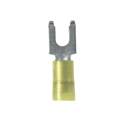 Flanşlı Çatal Terminali, naylon 12, yalıtımlı - 10 AWG, 8. damızlık boyutu, toplu paketi.
