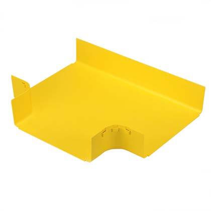 12x4 kanalı ve / veya bağlantı parçaları takılır, düz yatay mesafeden bir 12x4 çıkışı olan bir 90 ° 'lik yatay dalı oluşturmak için kullanılır. İsteğe bağlı bölünmüş kapağı FRTSC12YL kabul eder.