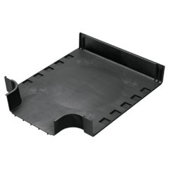 24x4 kanalı ve / veya bağlantı parçaları takılır, düz yatay mesafeden bir 12x4 çıkışı olan bir 90 ° 'lik yatay dalı oluşturmak için kullanılır. İsteğe bağlı bölünmüş kapak FRTCV24W12BL kabul eder.