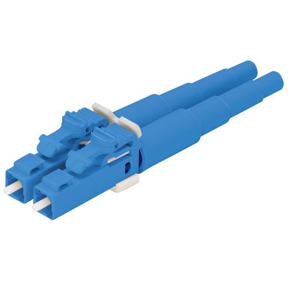 LC OptiCam® OS2 Tekli dışında RoHS direktifi kapsamı 900 mikron sıkı tamponlu fiberlerin yöneliktir zirkon dioksit seramik kovanları olan mavi konektörü cilalanmış önceden çift. konektör ayrıca fabrika terimi içermektedir