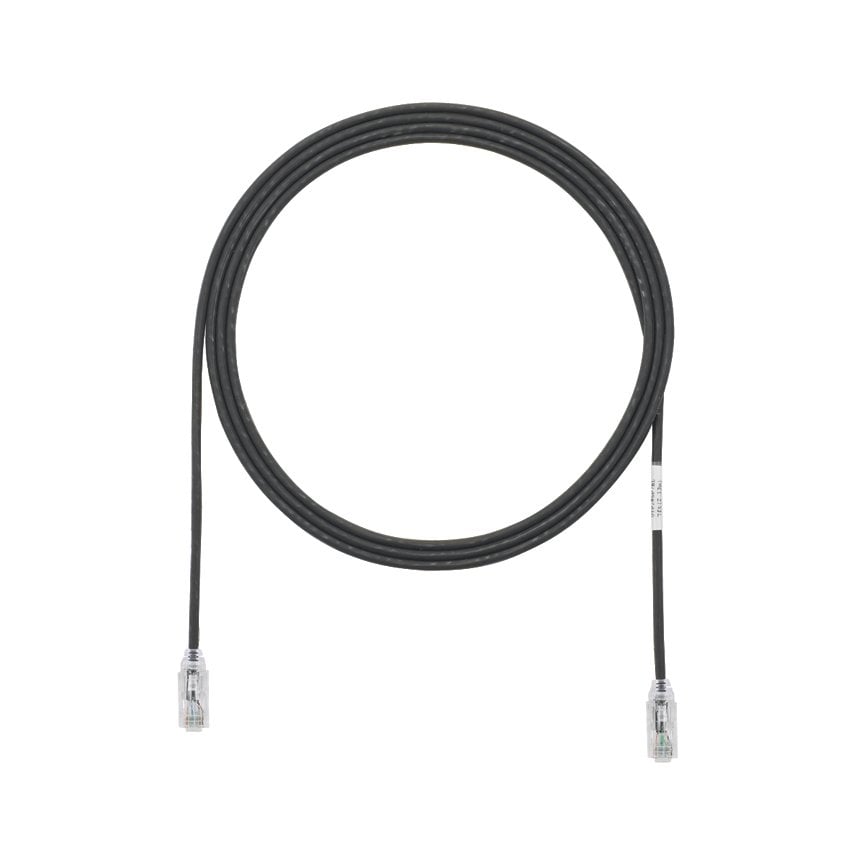 Kategori 6 Performans, (küçük çap) Bakır Patch Cord, 28 AWG, Siyah CM / LSZH UTP Kablo, 6 İnç.