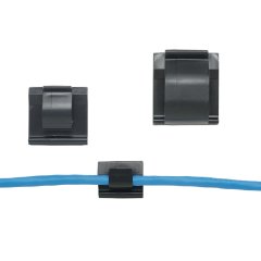 Yapıştırıcı, kordon klip, yüksek sıcaklığı, .38'' (9,7 mm) paket destek dayanıklı, siyah, standart bir paket hava.