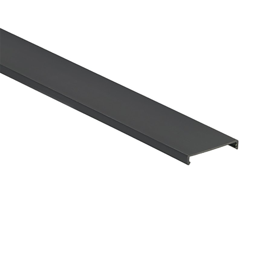 Kanal kapağı, 6 G x 6' uzunluk, PVC, siyah.