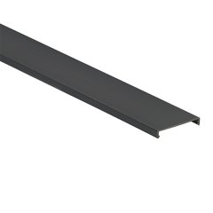 Kanal kapağı, 6 G x 6' uzunluk, PVC, siyah.