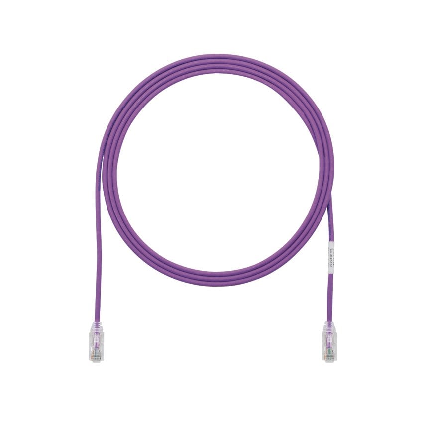 Kategori 6 Performans, (küçük çap) Bakır Patch Cord, 28 AWG, Menekşe CM / LSZH UTP Kablo, 6 İnç.
