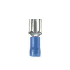 titreşime dayanıklı dişi bağlantı kesme pirinç ve kalay kaplama mesafesindedir. Mavi bir naylon yalıtımlı varil. Bu 0.205 / 0.187 x 0.020'' (5.2 / 4.7 x 0,5 mm) ve destekler 16-14 AWG (1.5-2.5 mm²) bir tel aralığı. Bu 0.76'' olan (19.3 mm 'lik bir sekme b