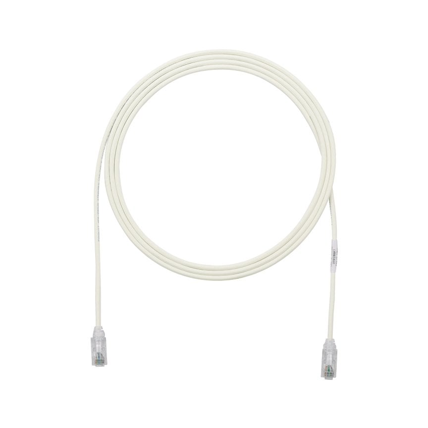Kategori 6 Performans, her iki ucunda TX6 ™ Modüler Fiş ile 28 AWG UTP ara kablosu. Gri, 6 metre.