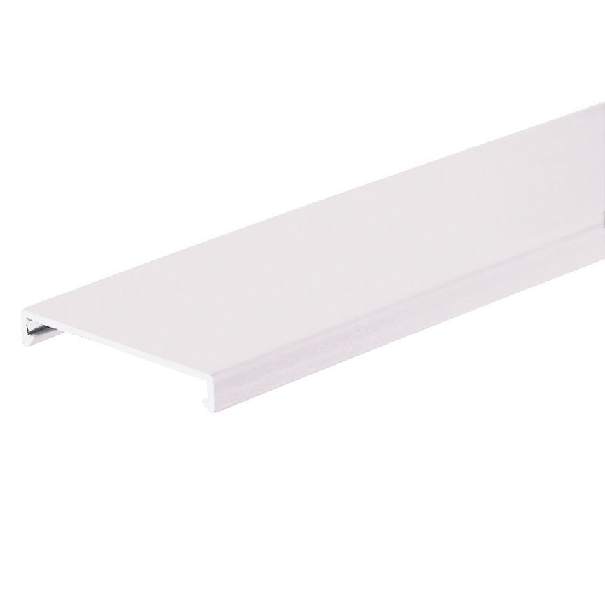Kuzey Carolina halojen içermeyen kablo kanalı kapağı, 75mm G x 2M uzunluğu, halojen içermeyen, beyaz yazın.