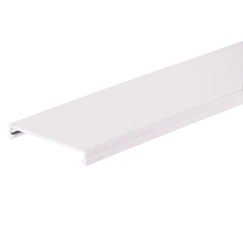 Kuzey Carolina halojen içermeyen kablo kanalı kapağı, 75mm G x 2M uzunluğu, halojen içermeyen, beyaz yazın.
