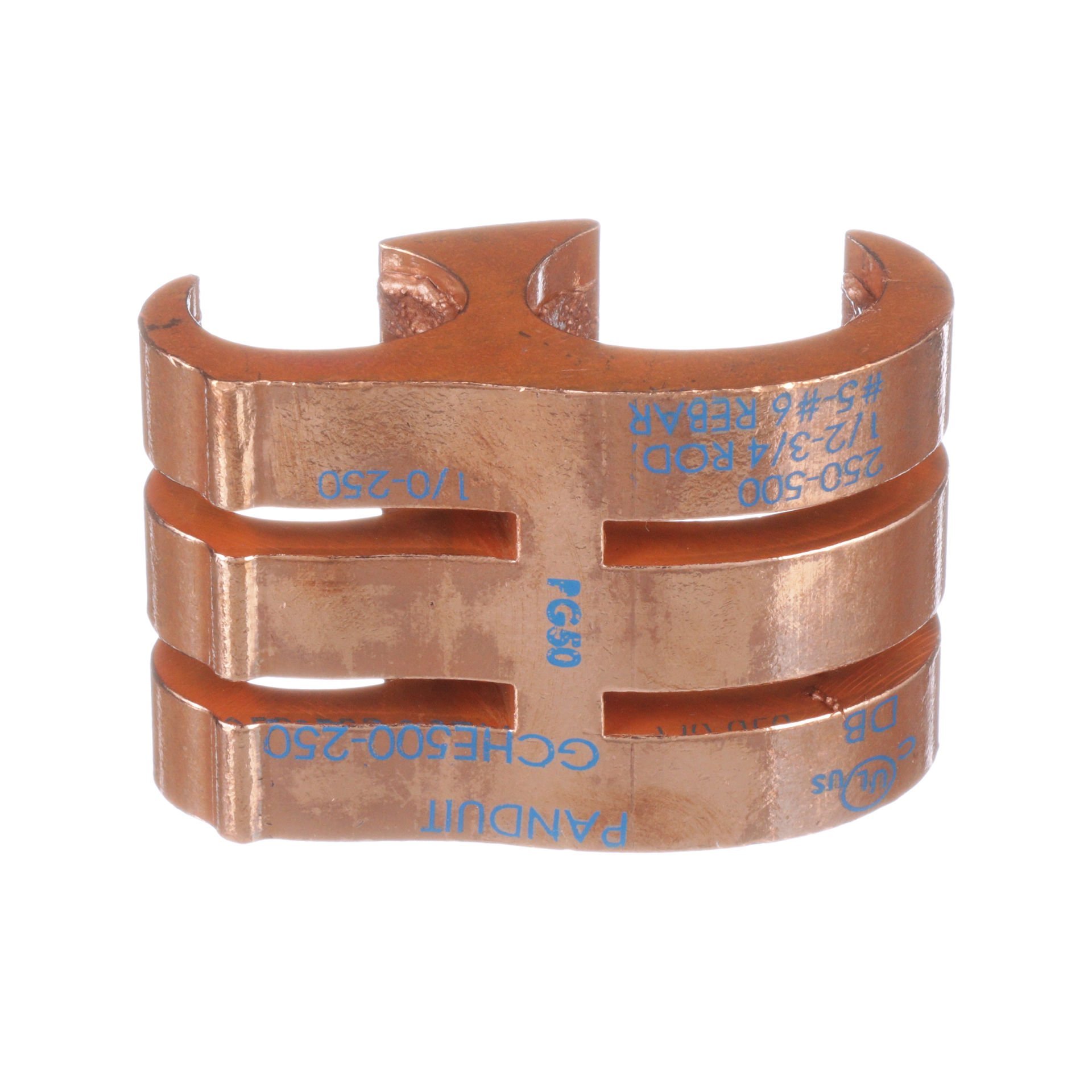 Ağır Hizmet Zemin ''E'' Stil Conn. 250-500 kcmil (150-240mm²), 1/0 STR-250 kcmil (70-120mm²)