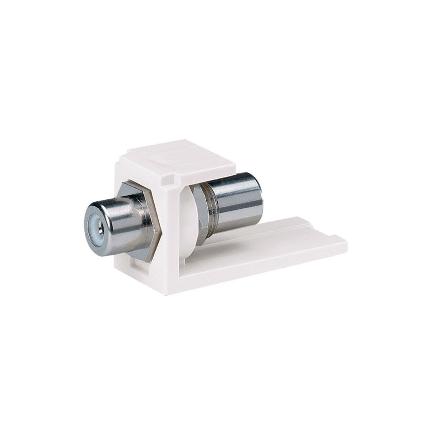 Modül beyaz insert, Kapalı White ile Kuplörün geçiş bir RCA ile birlikte.