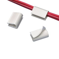 Yapıştırıcı çift kordon klip, yüksek sıcaklığı, beyaz .33'' (9.0mm) paket, destek.