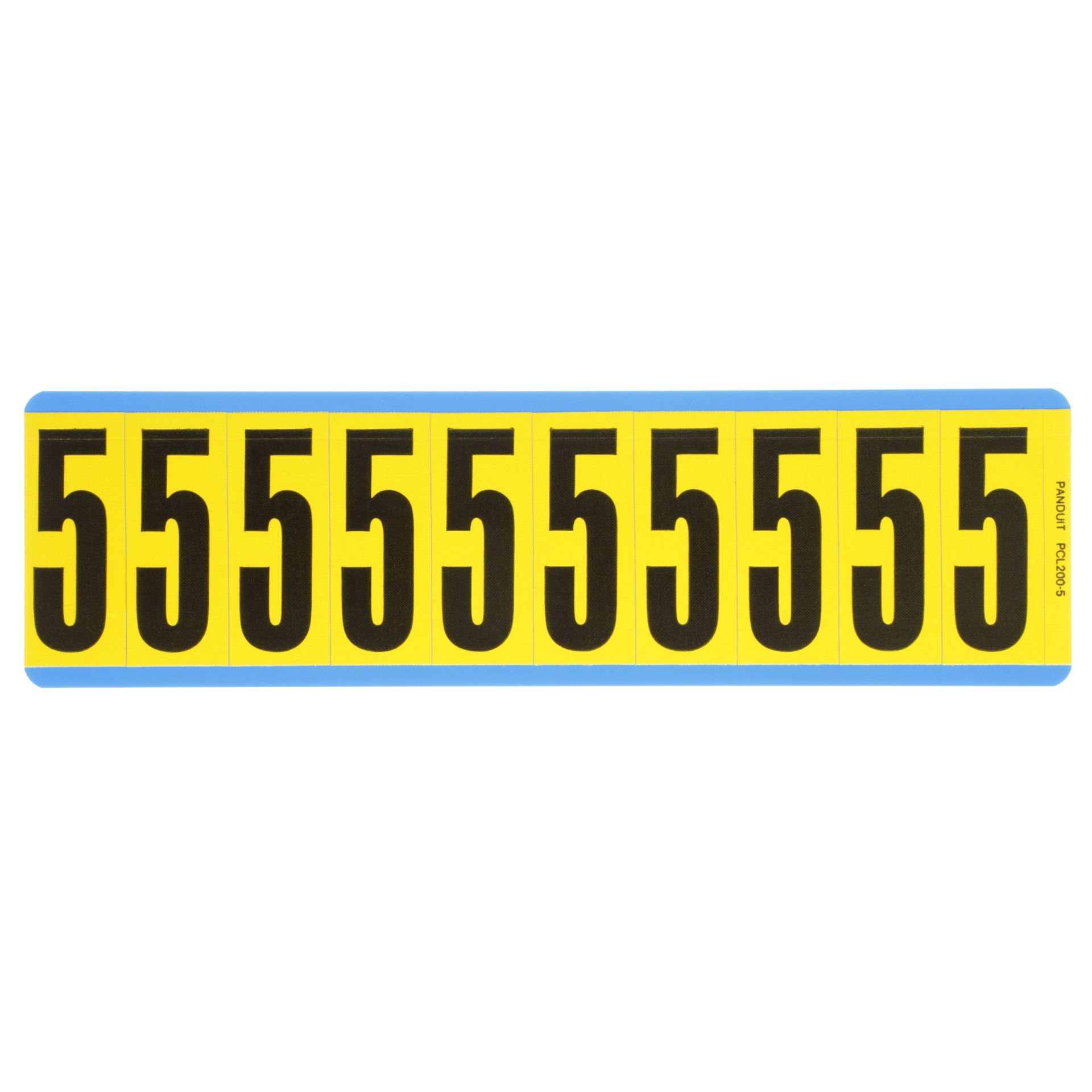 Siyah / san Vinil bez numarası, 2.00'' (50.8mm) gösterge yüksekliği, 2.25'' (57.2) boy, 5 '' (gösterge), vinil kumaş, 10 markörler / kart, 25 kart / paketi.