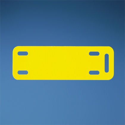 Beyaz, termal transfer nükleer sınıf işareti levha, 2.00'' x 0.8'' .