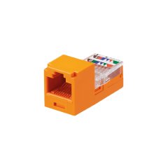 Kategori 5e, RJ45, kılavuz-şasi, 8-konumu, 8 telli evrensel modül, Portakal.