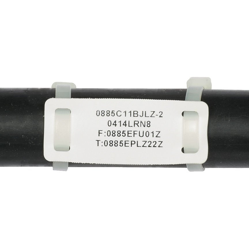 Alev Geciktirici Halojen-Free Marker Tabak, 2.00'' x 0.80'' , rulo başına Beyaz, 500