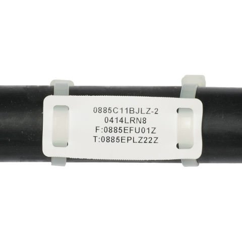 Alev Geciktirici Halojen-Free Marker Tabak, 2.00'' x 0.80'' , rulo başına Beyaz, 500