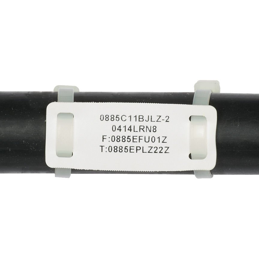Alev Geciktirici Halojen-Free Marker Tabak, 2.00'' x 0.80'' , Beyaz, rulo başına 2000