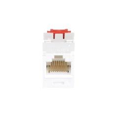 Kategori 5e, RJ45, 8-konumu, 8 telli evrensel jak modülü. Arktik Beyaz.