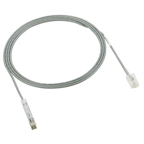 Bir Çifti Pan-Punch 110 Patch Cord Meclisi, Uluslararası Grey, 5 metre.
