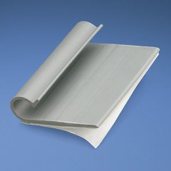 Yapıştırıcı ''J'' klip, .19'' (4.8mm) demet, açık gri, bulk paket destek.