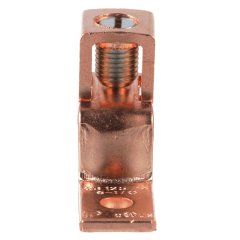 1/0 AWG, 1/4 (6.4mm) saplama deliği - bir delikli, bakır, tek kovan, 6. dil kulağı yüzen ofset.