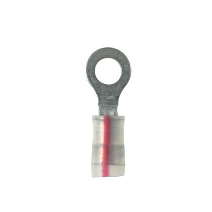 Halka terminali, 22-16 AWG, KYNAR yalıtılmış, 1/4'' saplama boyut, bulk paket.