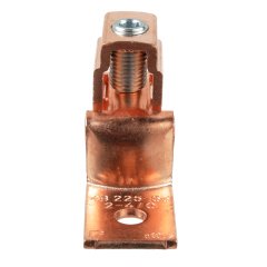Bakır Mekanik Lug, 1 Delik, 1 Namlu, Ofset Yüzer Dil, # 2 - 4/0 AWG, 5/16 (7.9mm) Stud, 7/32 altıgen anahtar.