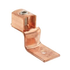 350 kcmil, 3/8 (9.5 mm) içinden saplama deliği - Bir delikli, bakır, tek kovan, dil kulağı, 1/0 AWG yüzen dengelenmiştir.