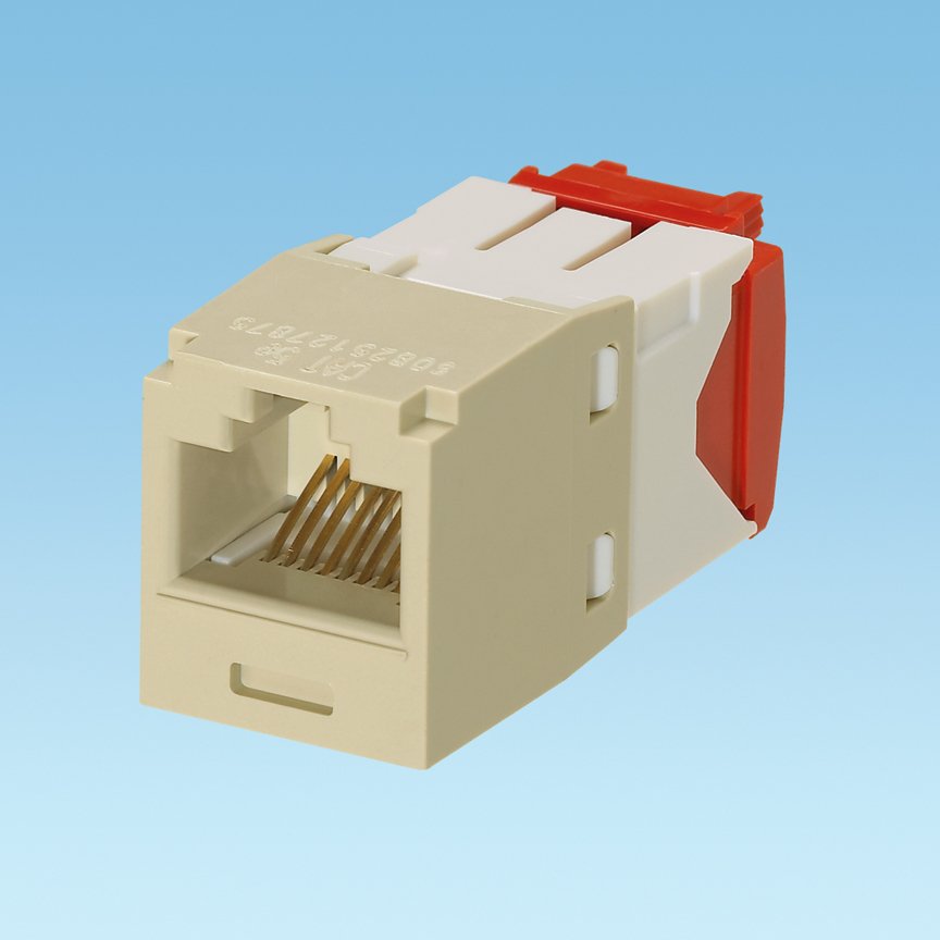 Kategori 5e, RJ45, 8-konumunda, 8-telli, Kriko modülü, paketlenmiş Bulk. EGJT sonlandırma aracı, Elektrik Fildişi, 24pc içerir.