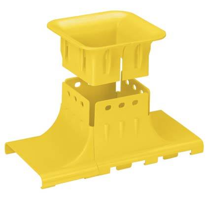 4x4 Yukarı Bacalı. kablosu doğrudan yerden tesisatlarda raflar ve dolaplar altında dağıtılan kanal üzerinden yukarı doğru yönlendirilmesini sağlar. (50.8mm) viraj yarıçapı 2in sağlar. kanal doğrudan oturur ve kablolar döşenecek izin vermek için konumlandı