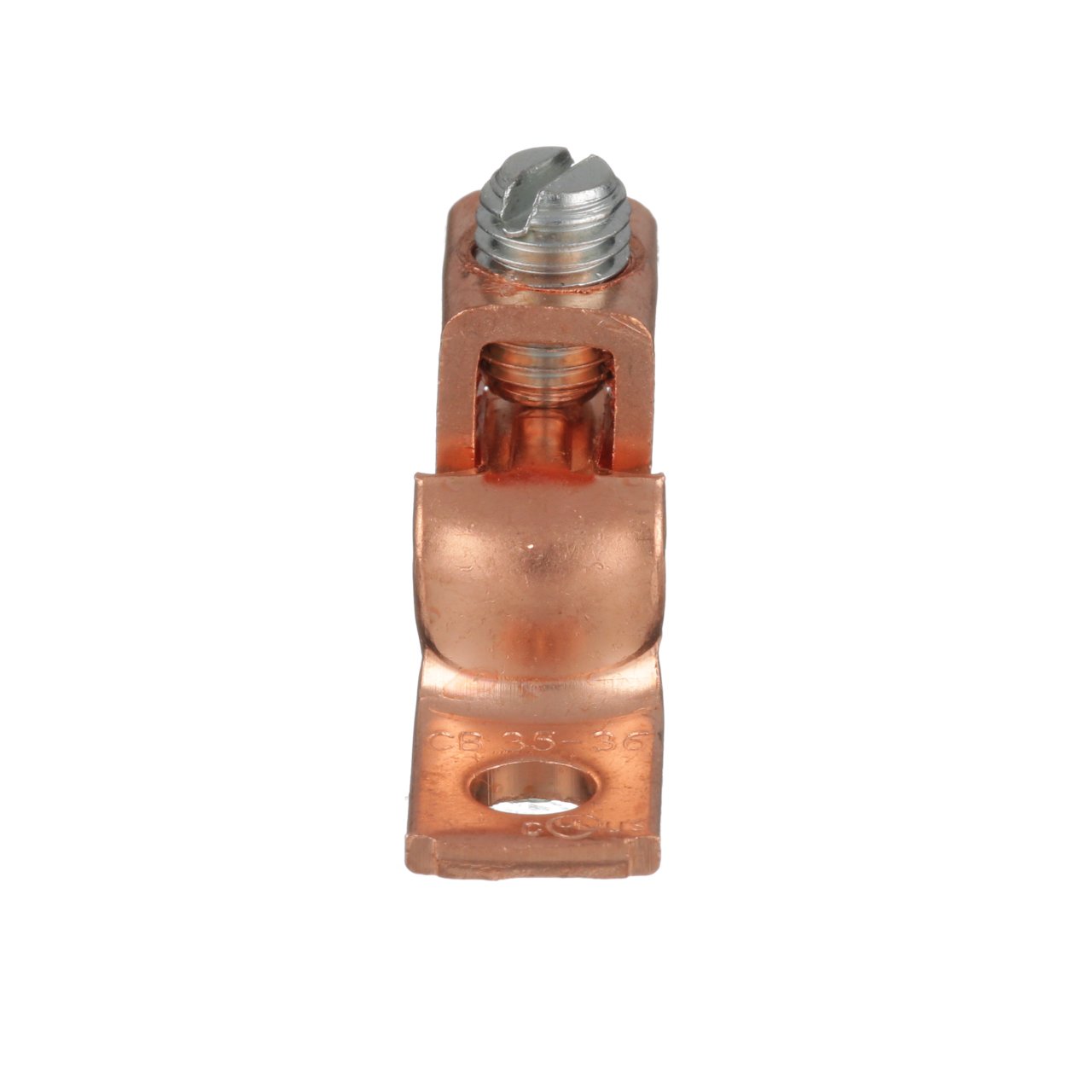 6. AWG, 3/16 (4.8mm) saplama deliği - bir delikli, bakır, tek kovan, yüzer dil çıkıntısı, 14 # dengelenmiştir.