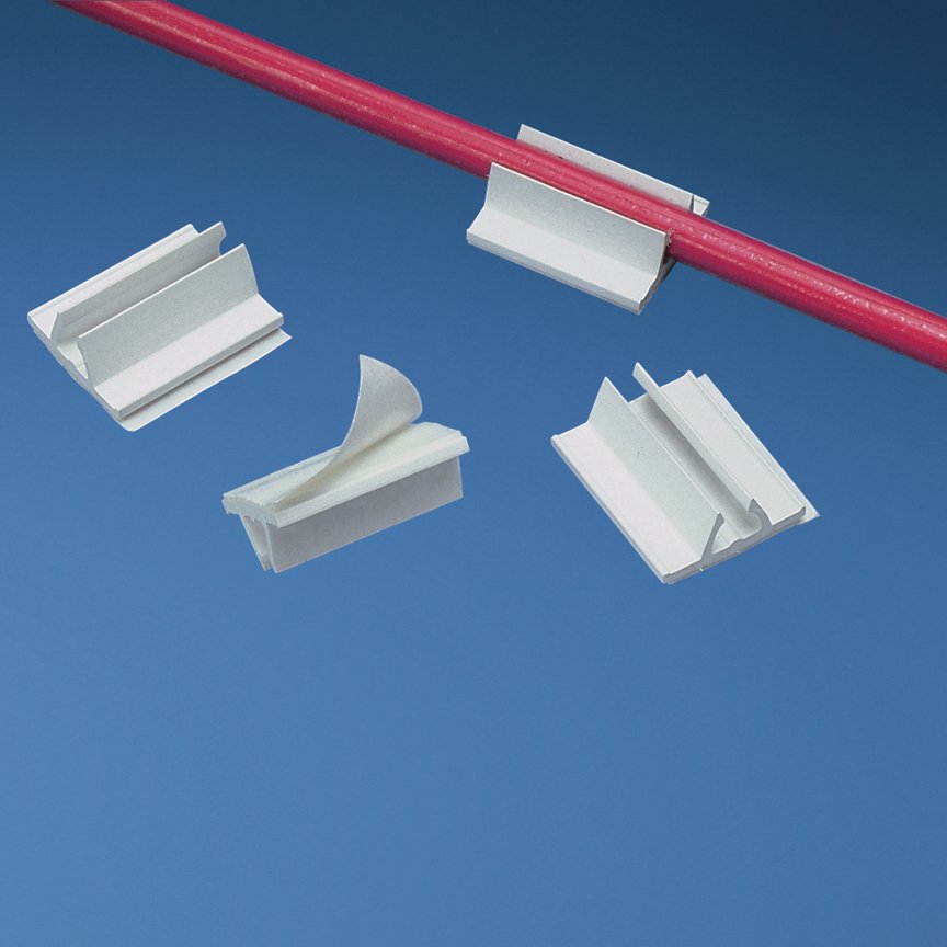 . ''- 28'' (5.6 mM - 7.7mm) demet beyaz Yapışkan kordon klibi, .22 monte destekledi.