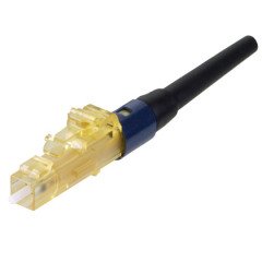 Anahtarlı LC Simplex OptiCam OM3 / OM4 Bağlayıcı (Anahtarlı F, Lacivert) 900um Aqua çizme ile önceden Cilalı