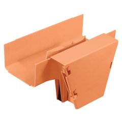 6x4 kanal tabanı ve / veya bağlantı parçaları takılır yatay çalışan bir 90 ° 'lik dik doğrudan oluşturmak için. Menteşeli kapı dahil. FIDT4X4BL, FTR4X4OR, S4X4OR6, E4X4OR6 doğrudan kabul eder. İsteğe bağlı ek bileşeni kapak FRHC6OR6 kanalı ile bağlantılı 