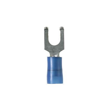 Flanşlı Çatal Terminali, naylon 18, yalıtımlı - 14 AWG, 8. damızlık boyutu, standart paket.