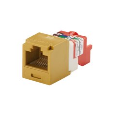 Kategori 5e, RJ45, 8-konumu, 8 telli evrensel jak modülü. Yeşil.