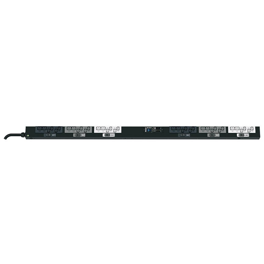 SmartZone ™ G5 başına Çıkışı (MPO Seri) PDU Raf İzlenen, 32 A 3-faz, 415V, (30), bir C13 ve (6) C19 kaplar, IEC 60.309 3P + N + E 6H 32A fiş ve önlemler 68,898 ''U x 2.047'' . Siyah: W 2.1'' D (1750.1mm x 50.8mm x 53.3mm) Renkli x
